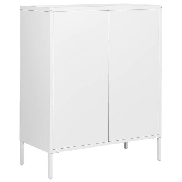 Beliani ENAGO - Commode-Wit-Staal