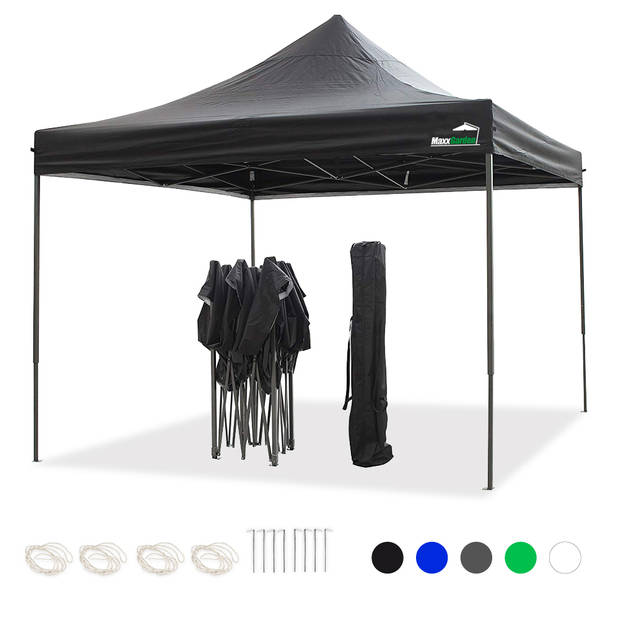 MaxxGarden Easy-up Partytent - 3x3m - Stalen Frame - Zwart