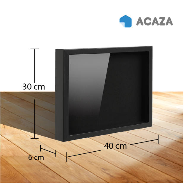 ACAZA Fotokader in 3D - Box Frame - Fotolijst - 3.5 cm diep - MDF - 30x40cm - Zwart