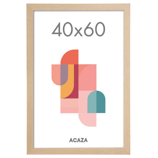 ACAZA Fotokader - Fotolijst - 40x60 cm - MDF hout - Lichte Eik kleur