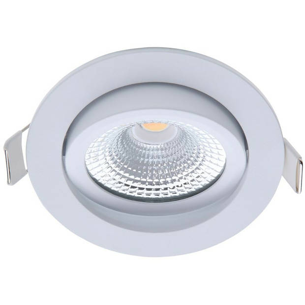 EcoDim - LED Spot - Inbouwspot - ED-10070 - 5W - Waterdicht IP54 - Dimbaar - Natuurlijk Wit 4000K - Mat Wit - Aluminium