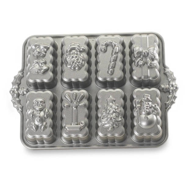 Nordic Ware - Bakvorm "Holiday Mini Loaf Pan" - Nordic Ware Sparkling Silver Holiday