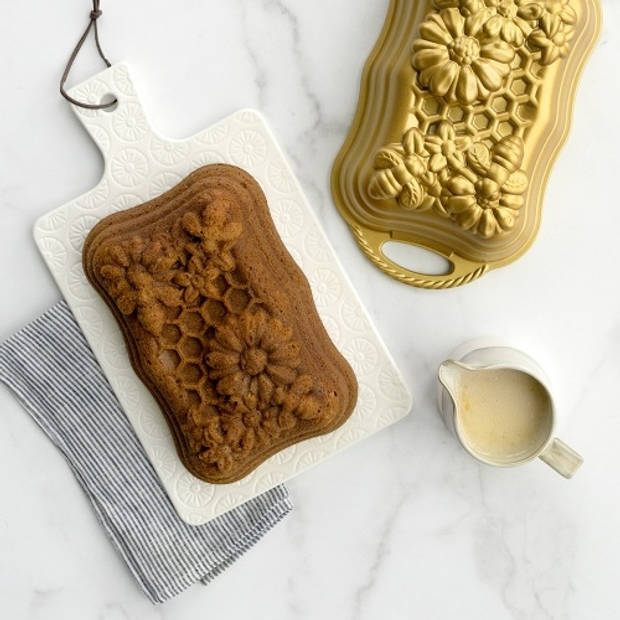 Nordic Ware - Bakvorm "Honeycomb Loaf Pan" - Nordic Ware Premier Gold