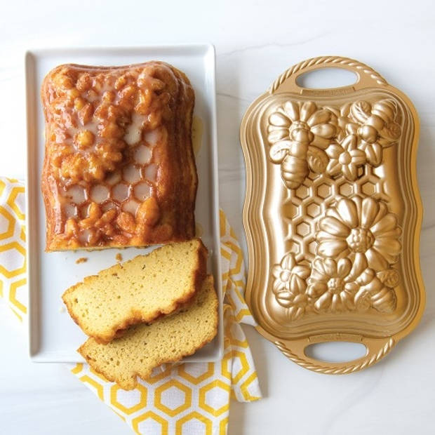 Nordic Ware - Bakvorm "Honeycomb Loaf Pan" - Nordic Ware Premier Gold