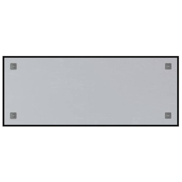 vidaXL Magneetbord voor aan de wand 100x40 cm gehard glas zwart