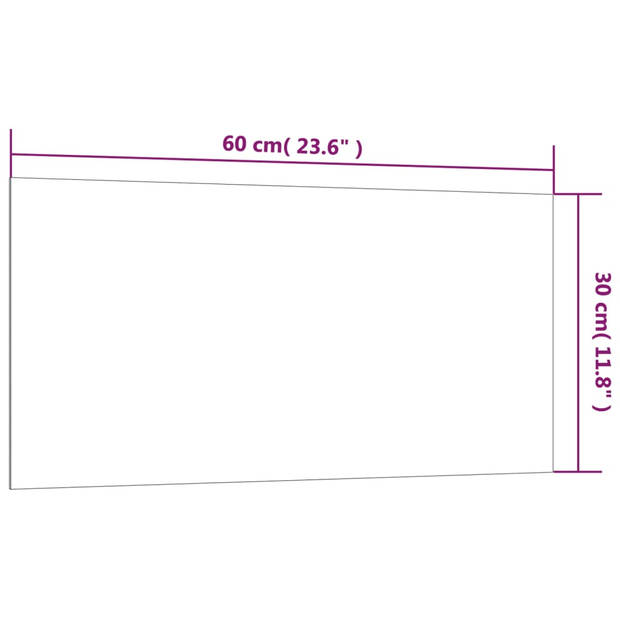 The Living Store Magneetbord Zwart 60x30 cm - Droog-uitwisbaar - Gehard glas - Multifunctioneel - Inclusief