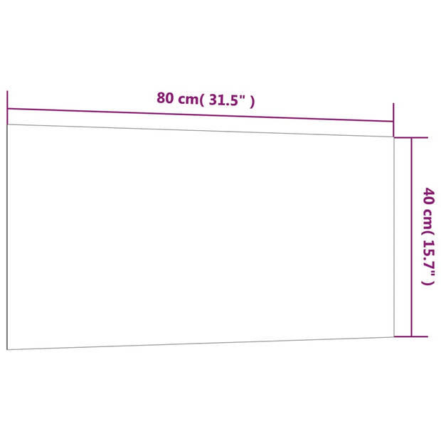 vidaXL Magneetbord voor aan de wand 80x40 cm gehard glas wit