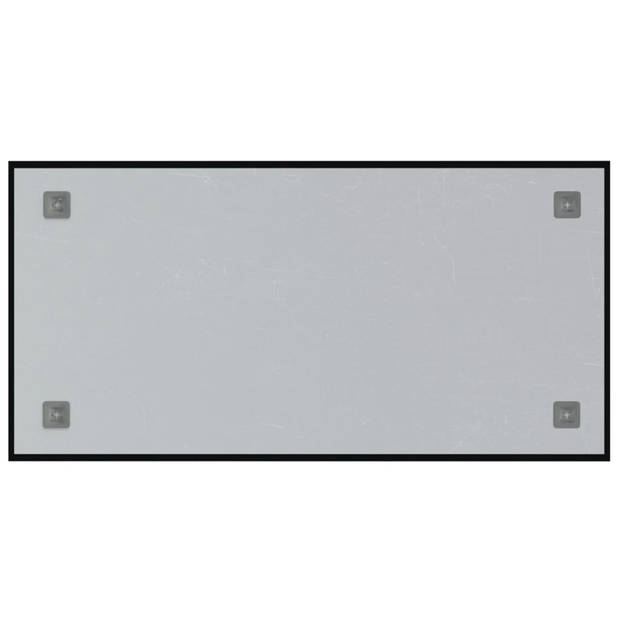 vidaXL Magneetbord voor aan de wand 80x40 cm gehard glas zwart