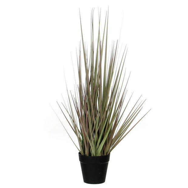 Mica Decorations - gras kunstplant - groen/paars - H53 x D30 cm - Kunstplanten