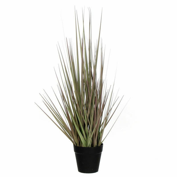 Mica Decorations - gras kunstplant - groen/paars - H53 x D30 cm - Kunstplanten