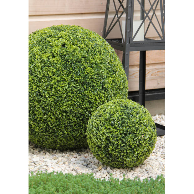 Buxus bol Theeblad groen D37 cm kunstplant UV-bestendig - Kunstplanten