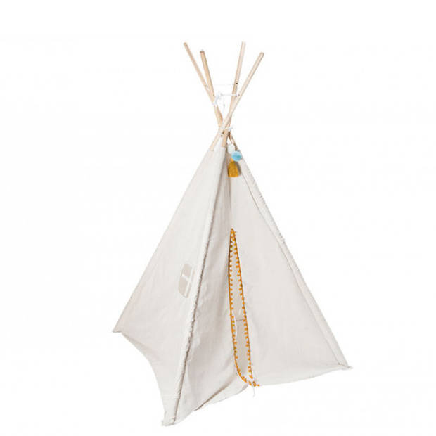 Atmosphera Tipi speeltent voor kinderen - 120 x 120 x 160 cm - beige - Speeltenten