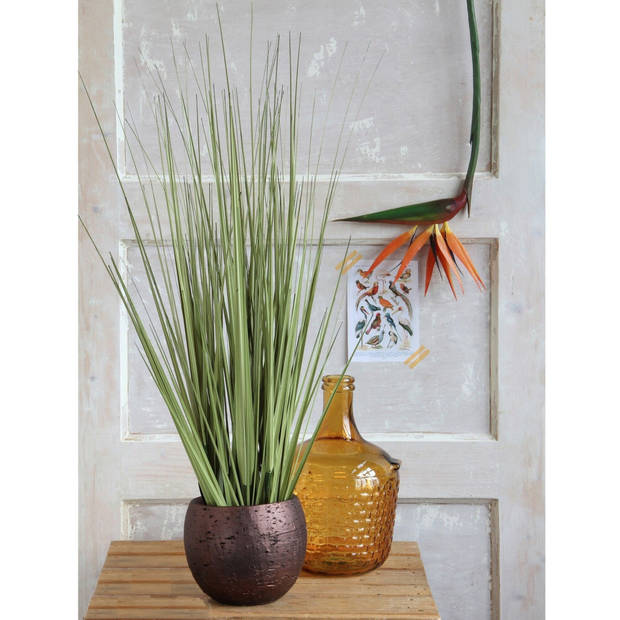 Mica Decorations - gras kunstplant - groen - H92 x D35 cm - Kunstplanten
