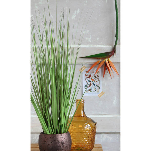 Mica Decorations - gras kunstplant - groen - H115 x D35 cm - Kunstplanten