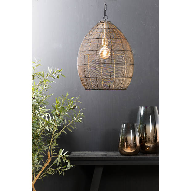 Light & Living - Hanglamp Meya - 40x40x53 - Zwart