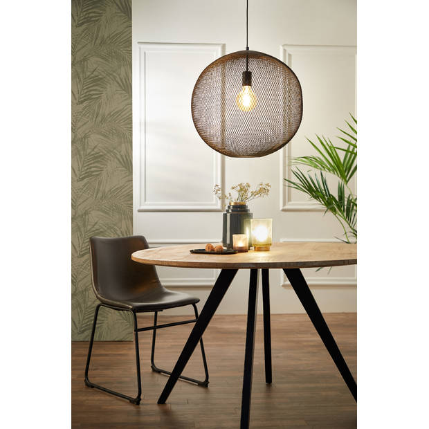 Light & Living - Hanglamp REILLEY - Ø50x48cm - Zwart