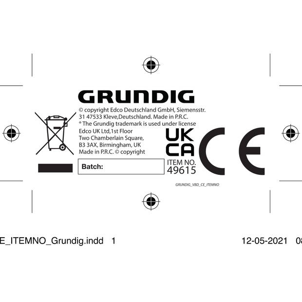 Grundig Bureaulamp - 12 x 35 CM - Flexibele Nek - Batterijen/ USB - Wit