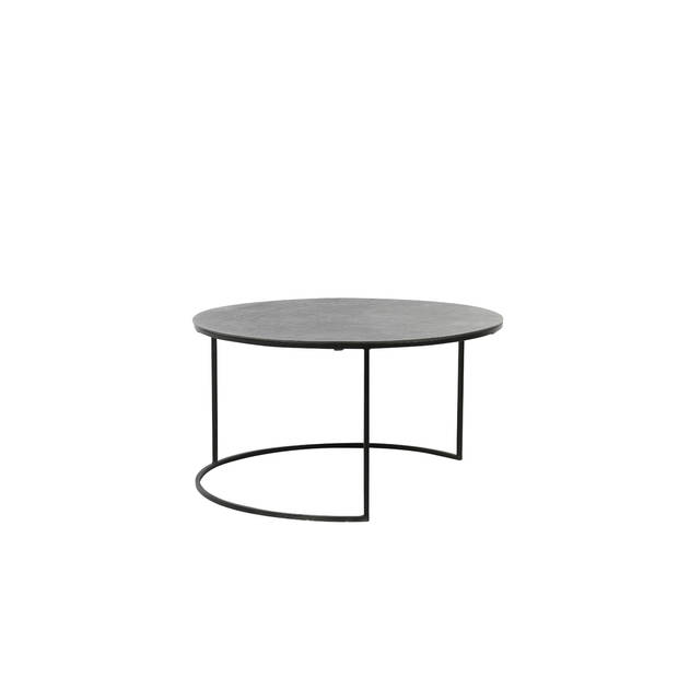 Light & Living - Salontafel RENGO - Ø76x41cm - Zwart - Set van 2