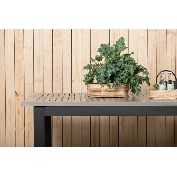 Albany eettafel tuin incl. extra blad 224, 324 cm zwartgrijs.