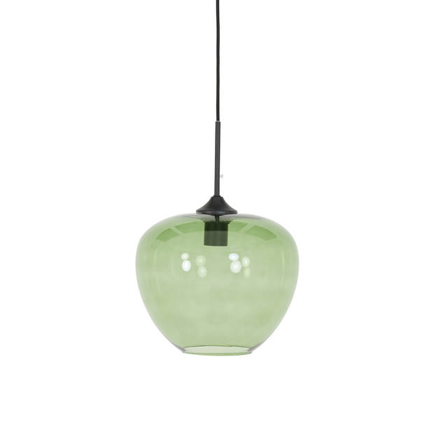 Light&living Hanglamp Ø30x25 cm MAYSON glas groen-mat zwart