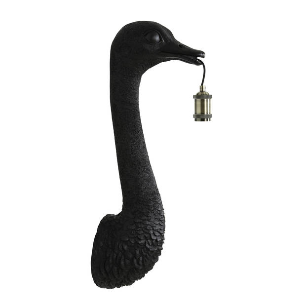 Light&living Wandlamp 25x19x72 cm OSTRICH mat zwart