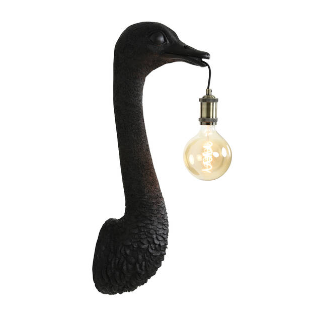 Light&living Wandlamp 25x19x72 cm OSTRICH mat zwart