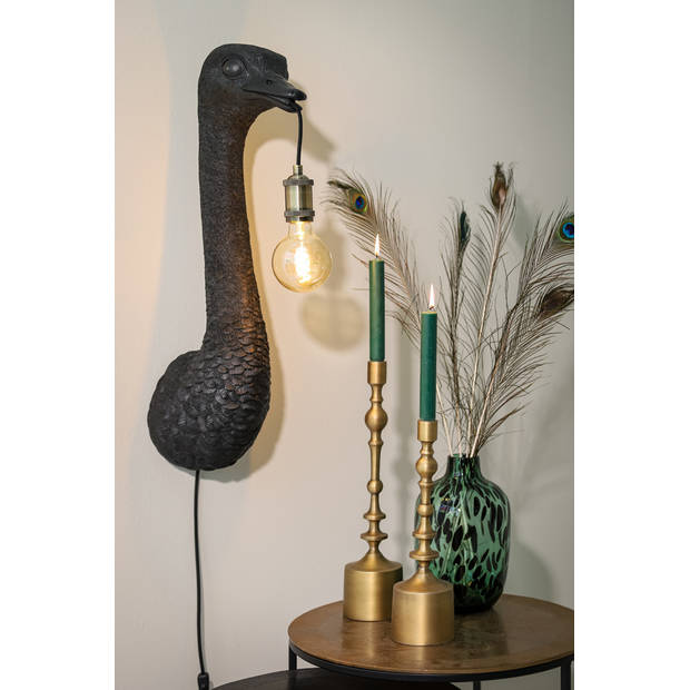 Light&living Wandlamp 25x19x72 cm OSTRICH mat zwart