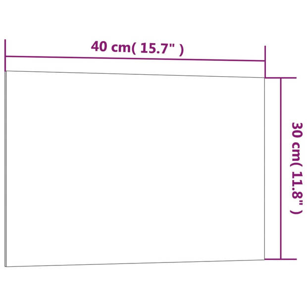 vidaXL Magneetbord voor aan de wand 40x30 cm gehard glas wit