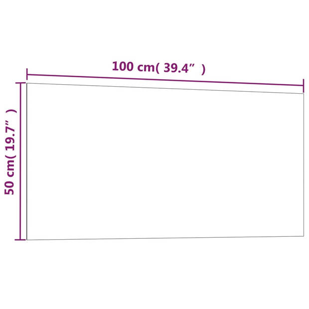 The Living Store Magneetbord - 100 x 50 cm - Gehard glas - Duurzaam - Multifunctioneel