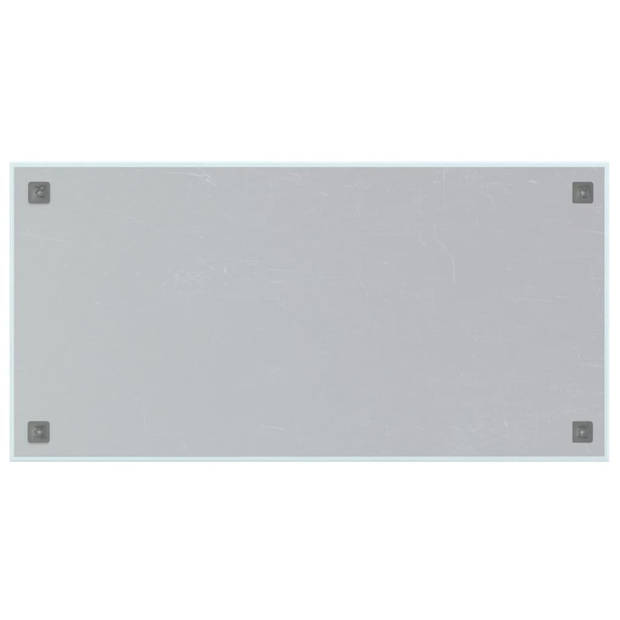 vidaXL Magneetbord voor aan de wand 100x50 cm gehard glas wit