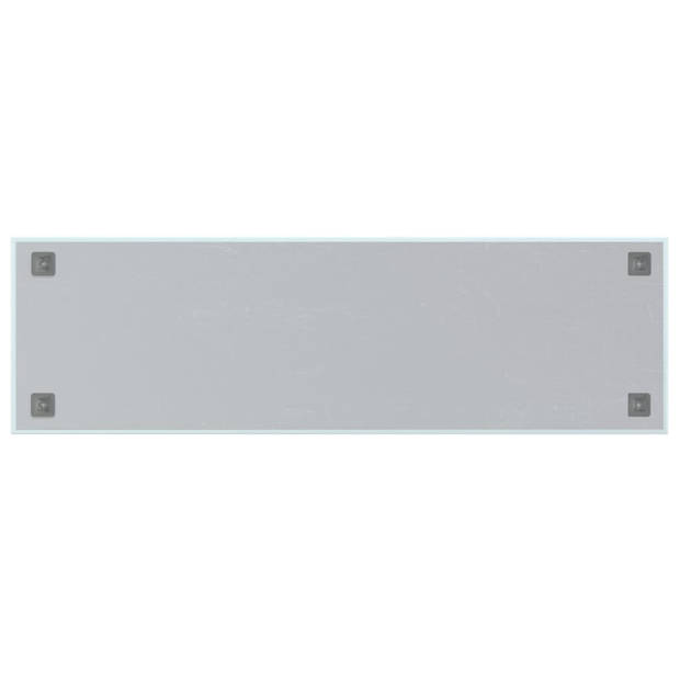 vidaXL Magneetbord voor aan de wand 100x30 cm gehard glas wit