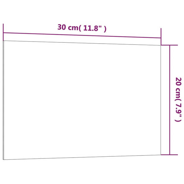 vidaXL Magneetbord voor aan de wand 30x20 cm gehard glas wit