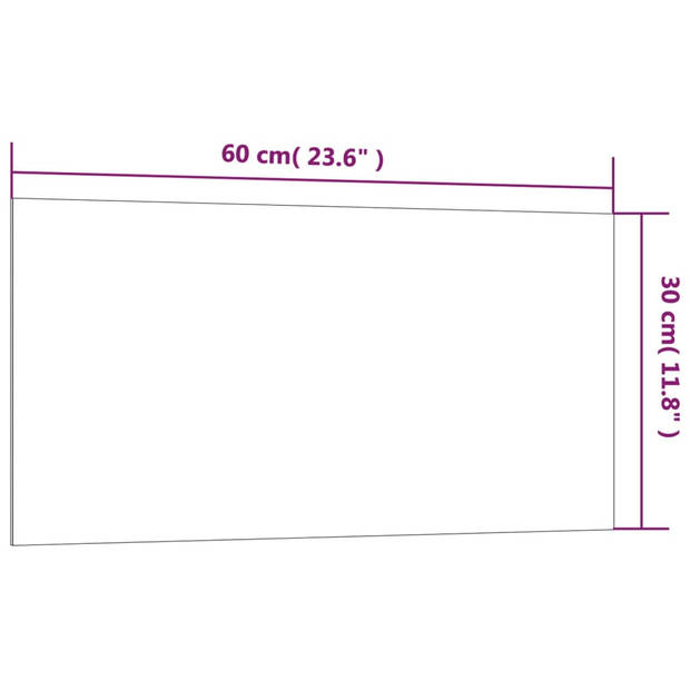 vidaXL Magneetbord voor aan de wand 60x30 cm gehard glas wit