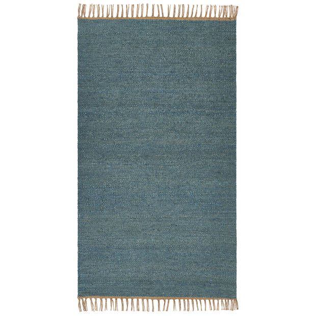 Beliani LUNIA - Laagpolig-Blauw-Jute