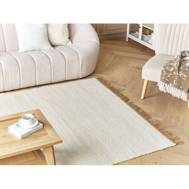 Beliani LUNIA - Laagpolig-Beige-Jute