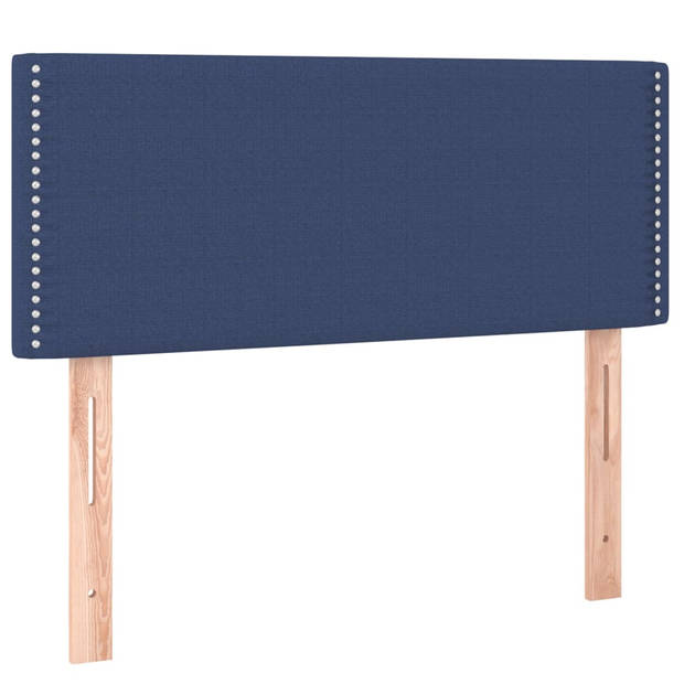 vidaXL Hoofdbord LED 100x5x78/88 cm stof blauw