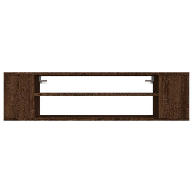 vidaXL Tv-hangmeubel 100x30x26,5 cm bewerkt hout bruin eikenkleur