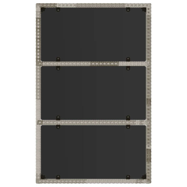 vidaXL 4-delige Loungeset met kussens poly rattan grijs
