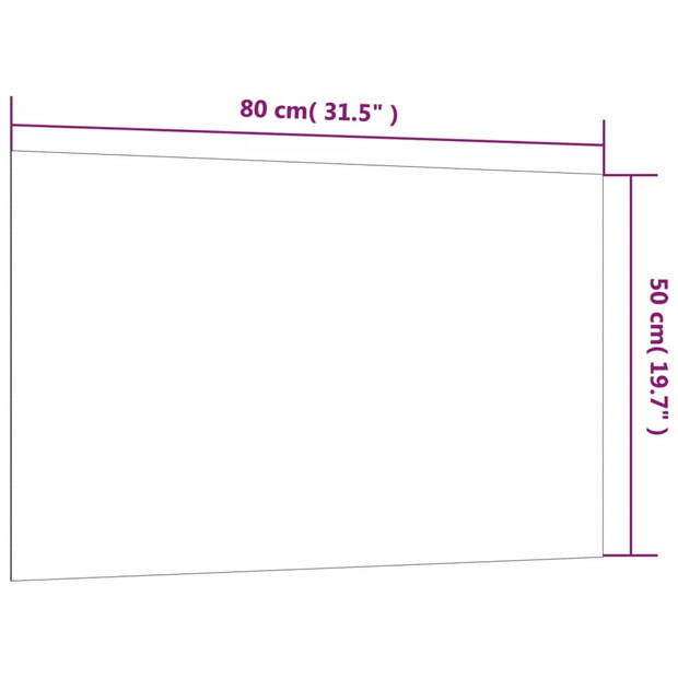 vidaXL Magneetbord voor aan de wand 80x50 cm gehard glas wit