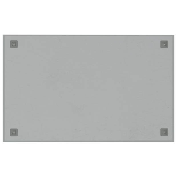 vidaXL Magneetbord voor aan de wand 80x50 cm gehard glas wit