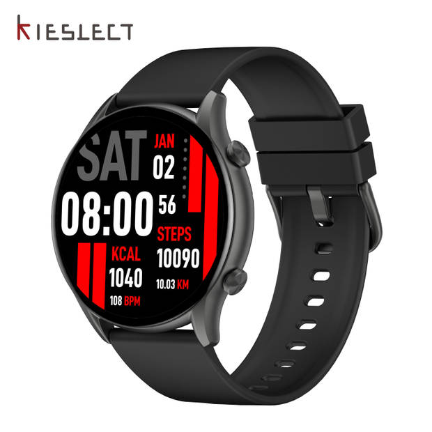 Kieslect Smart Calling Watch Kr Smartwatch Zuurstofmeter Waterproof- Zwart -