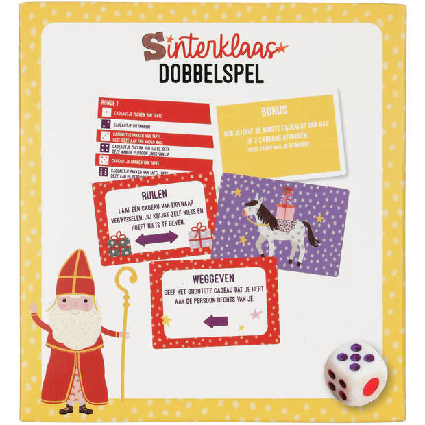 Sint & Piet dobbelspel - 105 kaarten en dobbelsteen