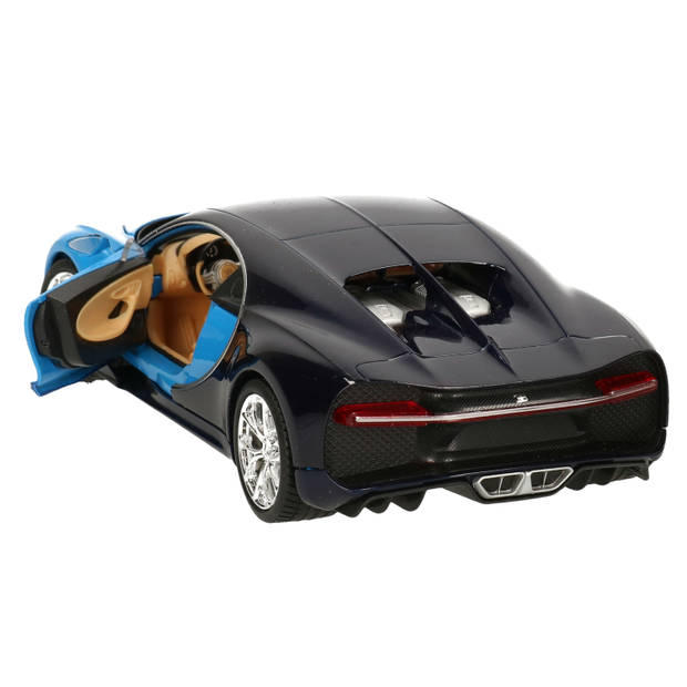 Modelauto/speelgoedauto Bugatti Chiron 2017 blauw schaal 1:24/19 x 8 x 5 cm - Speelgoed auto's