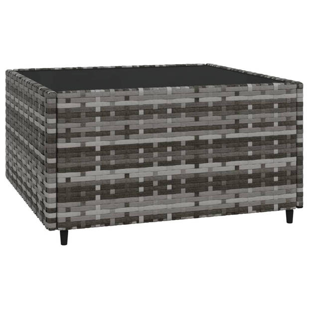 The Living Store Loungeset Grey 4-delig - 63x63x57.5cm - Modulair Design