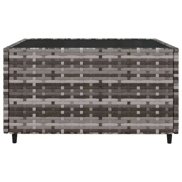 The Living Store Loungeset Grey 4-delig - 63x63x57.5cm - Modulair Design