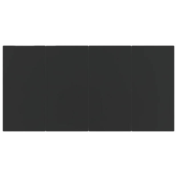 vidaXL 5-delige Tuinset met kussens zwart