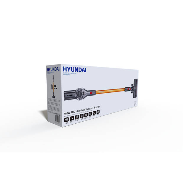 Hyundai Electronics - Draadloze steelstofzuiger - 160W Pro - Sunrise