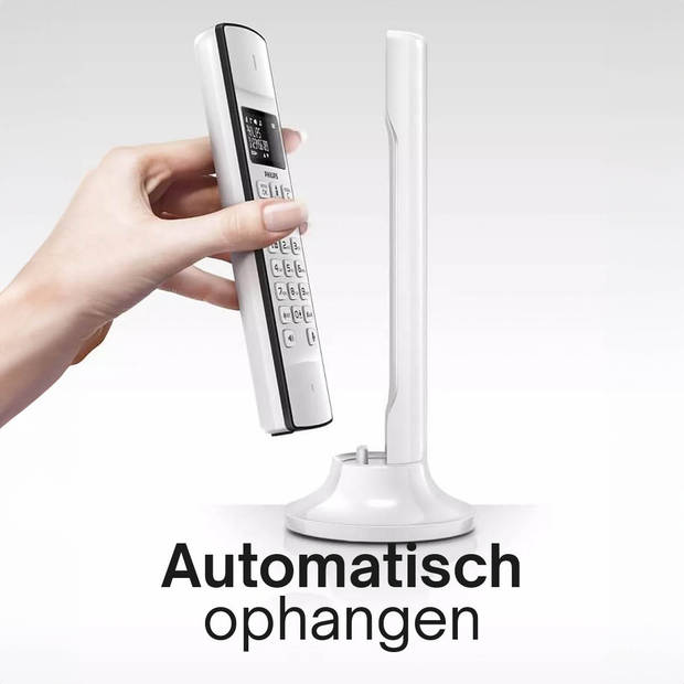 Philips Telefoon Linea M4501W/01 Single - DECT Telefoon - Huistelefoon 1 Handset 1'6" Display - Telefoonboek - Wit