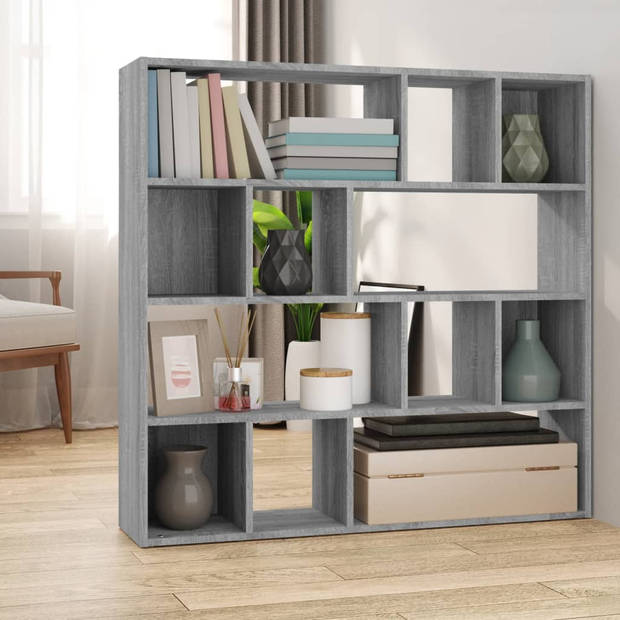 vidaXL Boekenkast/kamerscherm 105x24x102 cm grijs sonoma eikenkleurig