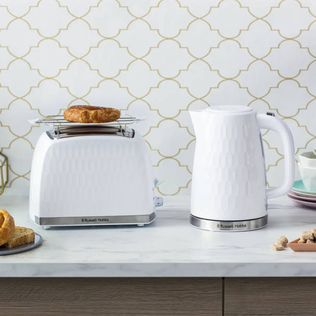 Russell Hobbs Waterkoker Honeycomb elektrisch wit